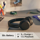 Sony WH-CH520 On-Ear Wireless Bluetooth Headphones - Black