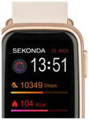 Sekonda Fitness Tracker Pink Silicone Strap Smart Watch