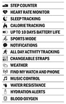 Sekonda Fitness Tracker Pink Silicone Strap Smart Watch