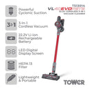 Tower VL40 Evo Pets 3 in 1 Handheld Cordless Vacuum Cleaner
