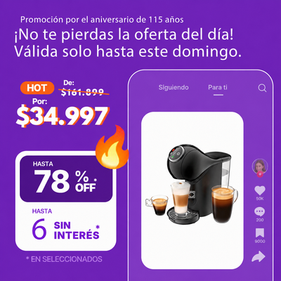 Cafetera Genio S Plus Nescafé Dolce Gusto Negra