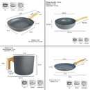 Bateria Cocina Hudson Ceramica Antiadherente Granito 9 Pz