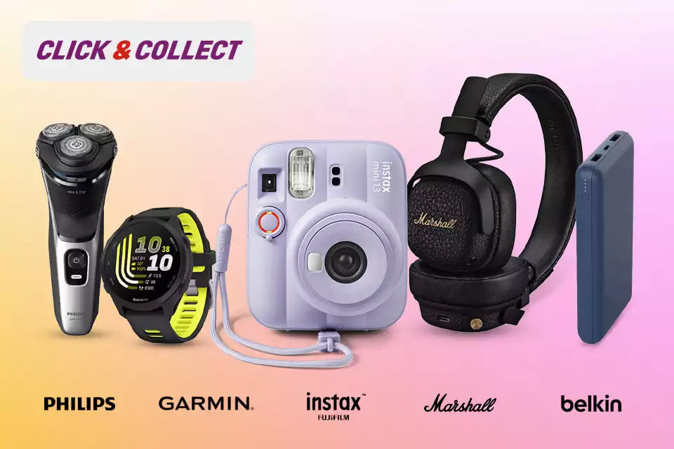 Click & Collect. Summer of tech. Stay powered, connected & entertained all Summer long.